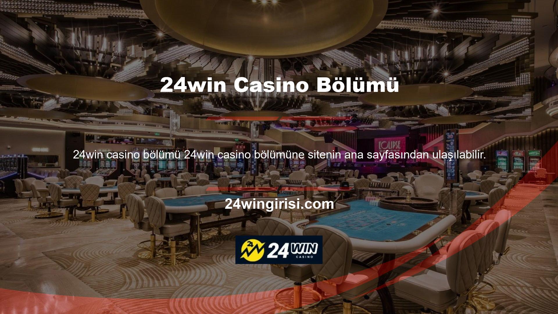 Casino sitesinde slotlar, masa oyunları ve jackpotlar bulunmaktadır